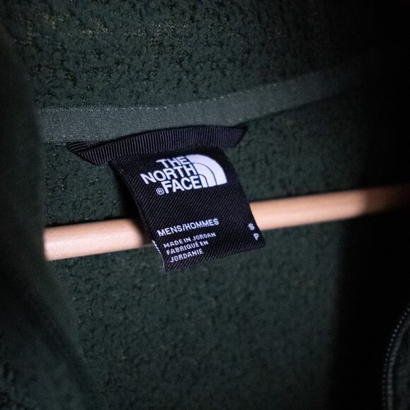 The North Face Fleece Quarter Zip Hoodie Dark Green Size Small/Medium Men's - Picture 6 of 6